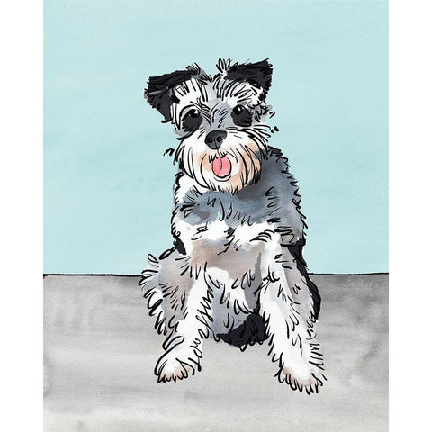 Pet Portrait IV Black Modern Wood Framed Art Print by Warren, Annie