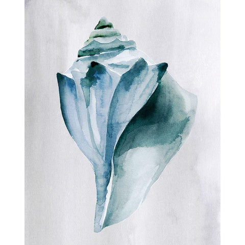Soft Ocean Gems I White Modern Wood Framed Art Print by Warren, Annie