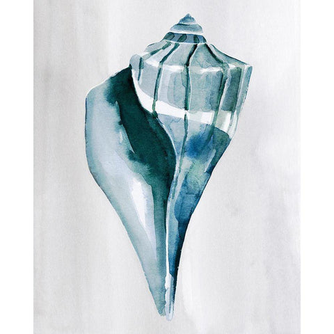 Soft Ocean Gems II Black Modern Wood Framed Art Print with Double Matting by Warren, Annie