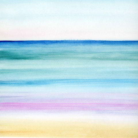 Dawn on the Bay I White Modern Wood Framed Art Print with Double Matting by Popp, Grace