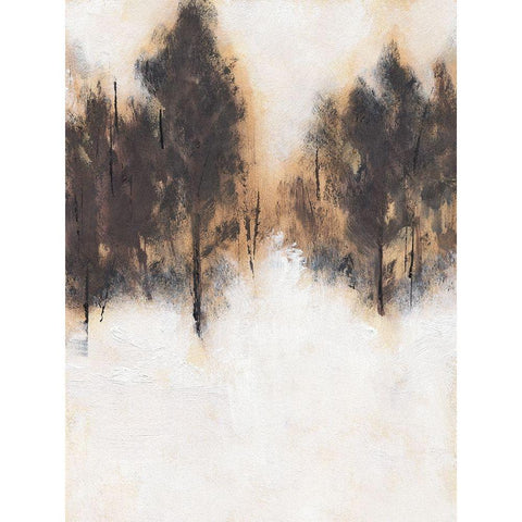 Winter Woods View I Gold Ornate Wood Framed Art Print with Double Matting by Green, Jacob