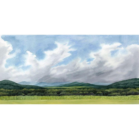 Sapphire Mountains III Black Modern Wood Framed Art Print by Popp, Grace