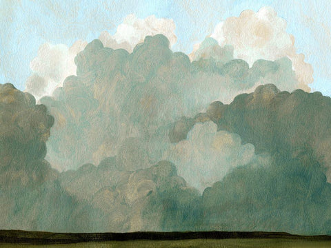 Autumn Thunderstorm I Black Ornate Wood Framed Art Print with Double Matting by Caroline, Emma