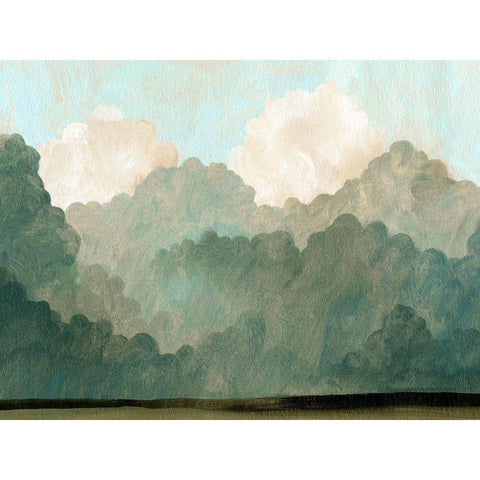 Autumn Thunderstorm II Black Modern Wood Framed Art Print by Caroline, Emma