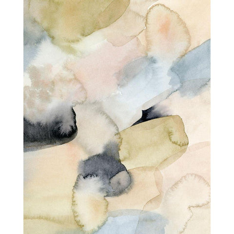 Salmon Rocks I White Modern Wood Framed Art Print by Popp, Grace