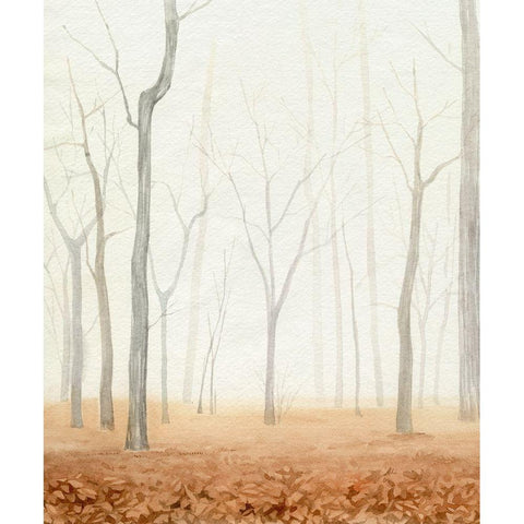 Fall in the Forest I White Modern Wood Framed Art Print by Popp, Grace