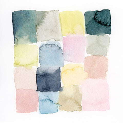 Pastel Patches II Black Modern Wood Framed Art Print by Popp, Grace