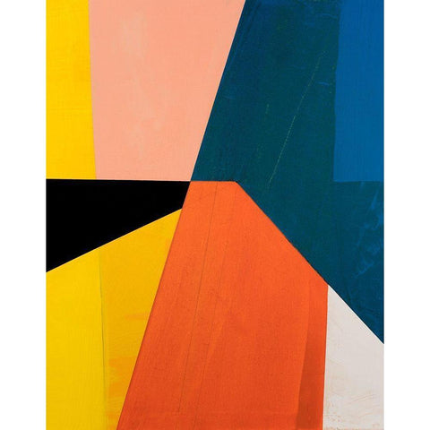Modular IV Black Modern Wood Framed Art Print with Double Matting by Fuchs, Jodi
