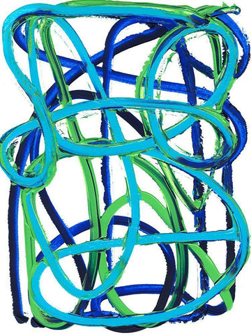 Cool Vector I White Modern Wood Framed Art Print with Double Matting by Fuchs, Jodi