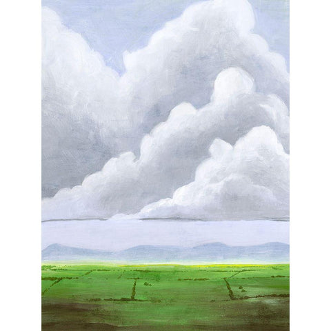 Hazy Horizon II Black Modern Wood Framed Art Print with Double Matting by Popp, Grace