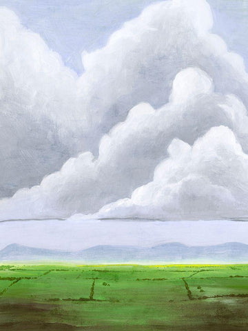 Hazy Horizon II Black Ornate Wood Framed Art Print with Double Matting by Popp, Grace