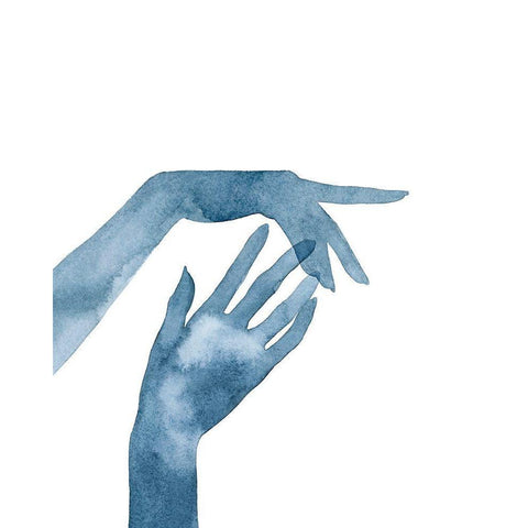 Shadow Hands III Black Modern Wood Framed Art Print with Double Matting by Popp, Grace