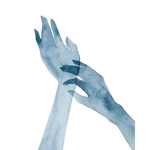 Shadow Hands IV Black Modern Wood Framed Art Print by Popp, Grace