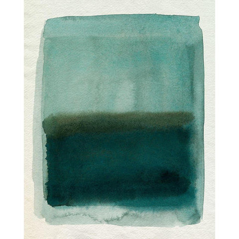 Seaglass Windowpane I Black Modern Wood Framed Art Print with Double Matting by Popp, Grace