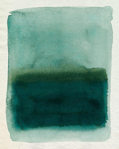 Seaglass Windowpane II Black Ornate Wood Framed Art Print with Double Matting by Popp, Grace