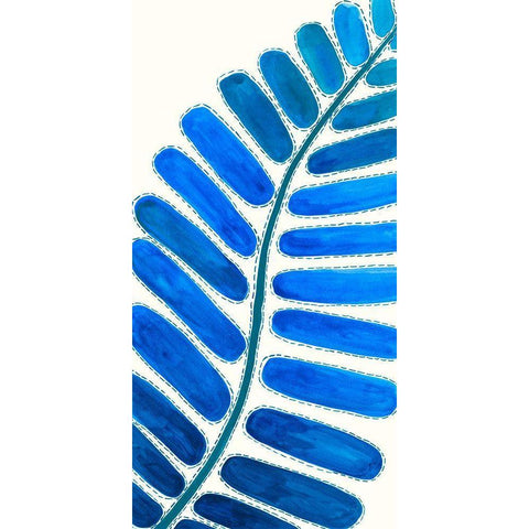 Mod Leaf Motif I Black Modern Wood Framed Art Print by Moore, Regina