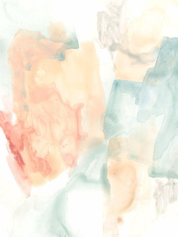 Liquid Structure I White Modern Wood Framed Art Print with Double Matting by Vess, June Erica