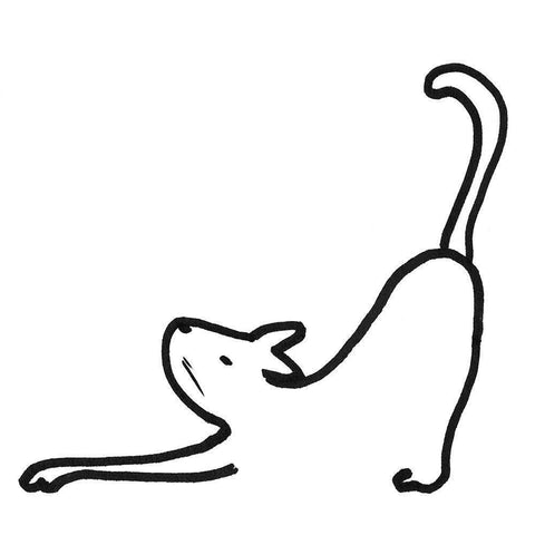 Kitteh III White Modern Wood Framed Art Print by Longley, Alicia