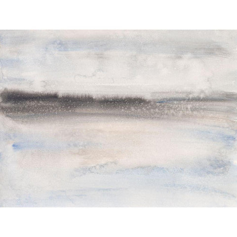Coastal Impression I Black Modern Wood Framed Art Print with Double Matting by Holland, J.