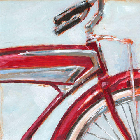 Retro Cycle I Black Modern Wood Framed Art Print with Double Matting by Harper, Ethan