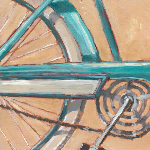 Retro Cycle IV Black Modern Wood Framed Art Print by Harper, Ethan