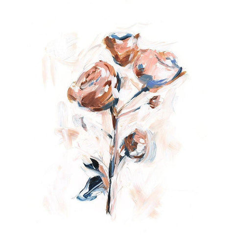 Abstract Rose Bouquet I Gold Ornate Wood Framed Art Print with Double Matting by Harper, Ethan