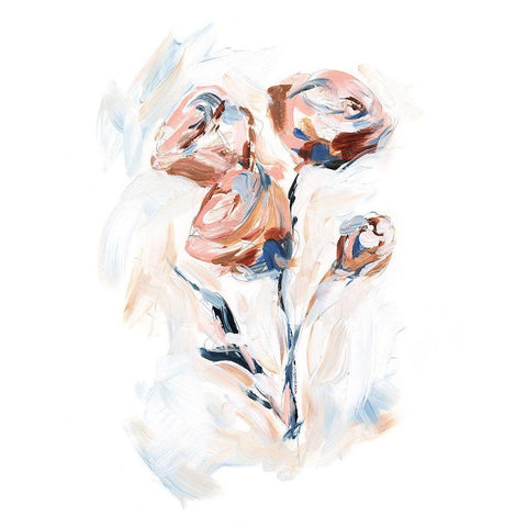 Abstract Rose Bouquet II Gold Ornate Wood Framed Art Print with Double Matting by Harper, Ethan