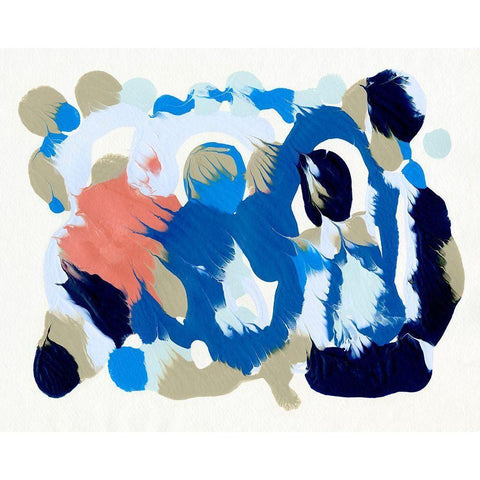 Legato II White Modern Wood Framed Art Print by Caroline, Emma