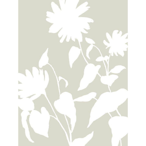 Botanical Silhouette I White Modern Wood Framed Art Print by Barnes, Victoria