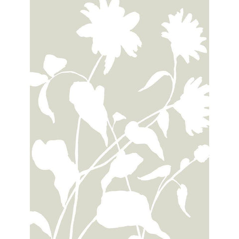 Botanical Silhouette II White Modern Wood Framed Art Print by Barnes, Victoria