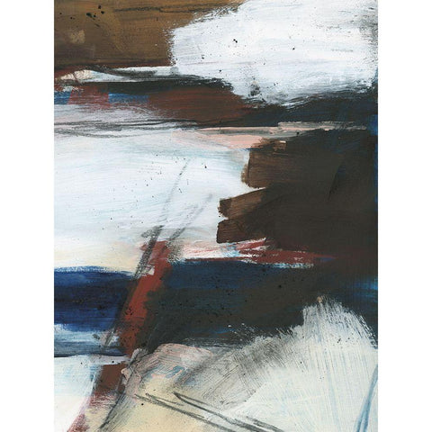 Raw Sienna Horizon I Gold Ornate Wood Framed Art Print with Double Matting by Vess, June Erica