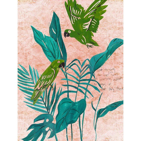 The Tropical Song II Black Modern Wood Framed Art Print by Wang, Melissa