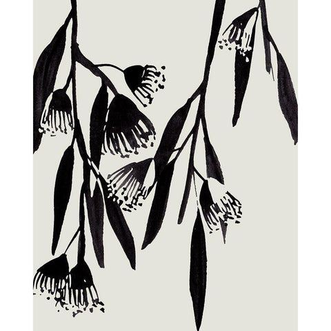 Wind Sway III Black Modern Wood Framed Art Print by Wang, Melissa