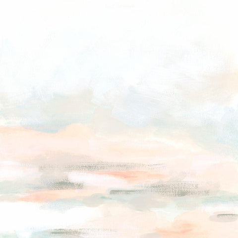 Champagne Coast I White Modern Wood Framed Art Print by Vess, June Erica