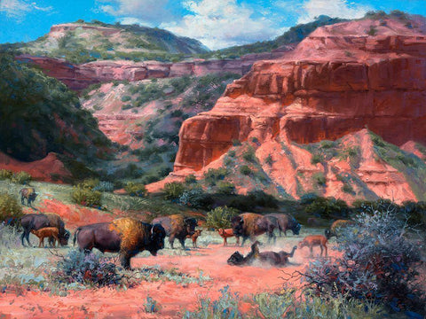 Caprock Canyon Black Ornate Wood Framed Art Print with Double Matting by Sorenson, Jack