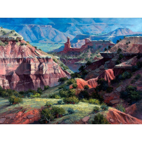 Classic Palo Duro Black Modern Wood Framed Art Print with Double Matting by Sorenson, Jack