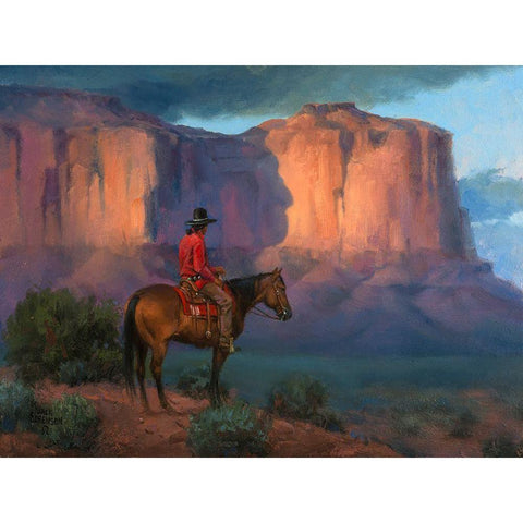 Navajo Shadows White Modern Wood Framed Art Print by Sorenson, Jack