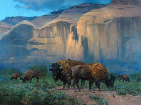 The Classic West Black Ornate Wood Framed Art Print with Double Matting by Sorenson, Jack