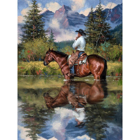 Time to Reflect White Modern Wood Framed Art Print by Sorenson, Jack