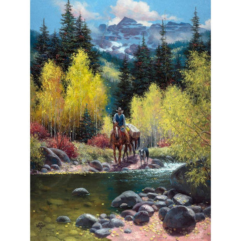 Rocky Mountain High Gold Ornate Wood Framed Art Print with Double Matting by Sorenson, Jack