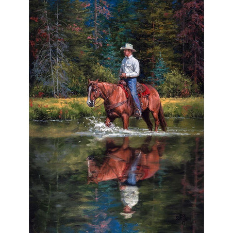 In High Country Gold Ornate Wood Framed Art Print with Double Matting by Sorenson, Jack