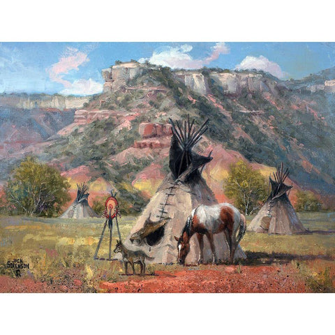 The Floor of the Palo Duro Black Modern Wood Framed Art Print with Double Matting by Sorenson, Jack