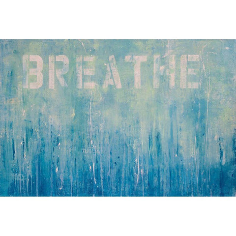 Just Breathe Black Modern Wood Framed Art Print with Double Matting by Ashley, Erin