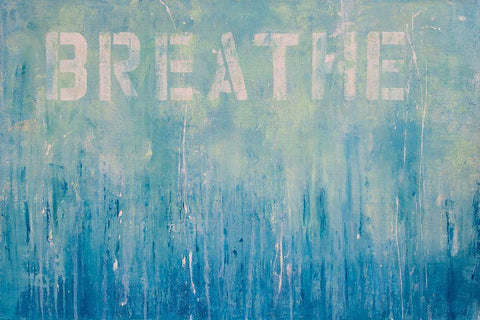 Just Breathe Black Ornate Wood Framed Art Print with Double Matting by Ashley, Erin