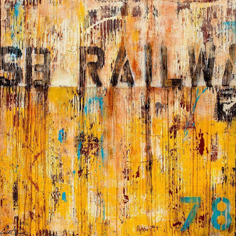 Southbound Railway Black Modern Wood Framed Art Print by Ashley, Erin