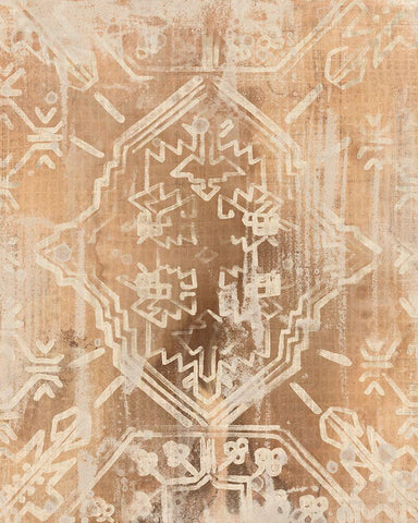 Earth Textile I Black Ornate Wood Framed Art Print with Double Matting by Vess, June Erica