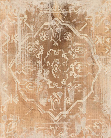 Earth Textile II Black Ornate Wood Framed Art Print with Double Matting by Vess, June Erica