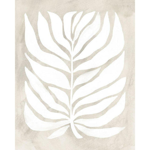 Palm Fossil Silhouette I Gold Ornate Wood Framed Art Print with Double Matting by Vess, June Erica