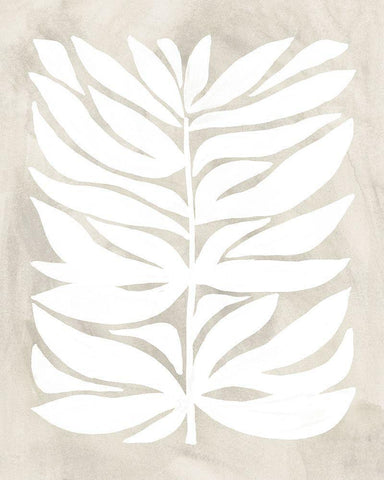 Palm Fossil Silhouette II Black Ornate Wood Framed Art Print with Double Matting by Vess, June Erica