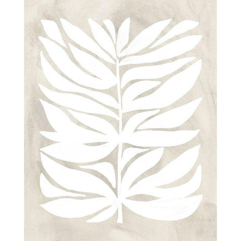 Palm Fossil Silhouette II Black Modern Wood Framed Art Print by Vess, June Erica